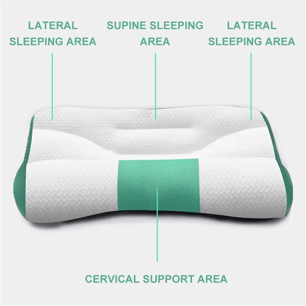 Cervical Memory Foam Pillow, Ergonomic Goose Down Pillow, Sleep Enhancing Cervical Support Comfort Goose Down Pillow, Enhancing